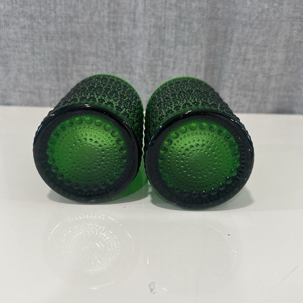 Fortessa Jupiter 2 green tumblers. 13oz beaded design. NWOT. - Picture 5 of 5